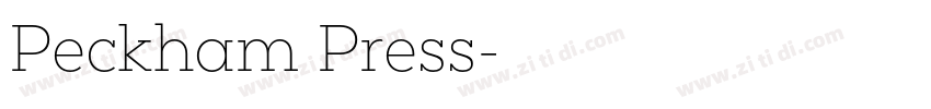 Peckham Press字体转换